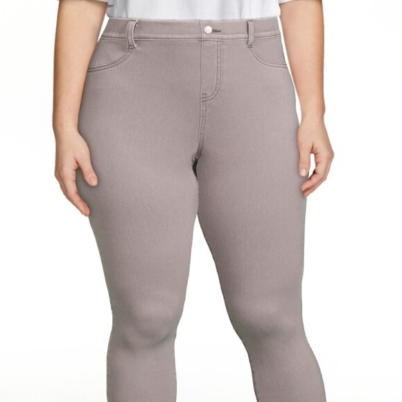 TIME and TRU XXL/2XG 20 Plus Grey High 29" Rise Stretch Jeans Jeggings Pockets - Picture 1 of 6
